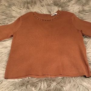 *no longer available* Chain Neck Detail Knit Top